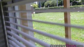 Kinky teen rough fucked while masturbating