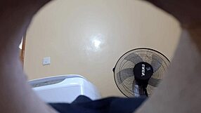 Indian step-sister spied on with hidden camera for nice ass.