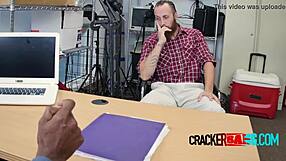 Muscled White Bear Pounded By Huge Black Dong