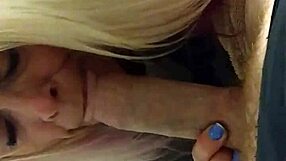 Johnny Receives Intense Blowjob From Blonde Babe