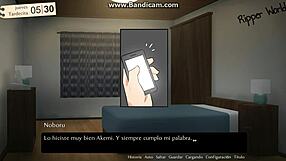 Pregnant wife dominated by old father-in-law in cuckold hentai gameplay ending happily