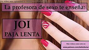 Follow the teacher's instructions for masturbation joi