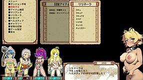 Exciting dungeon exploration with four bitches in this erotic anime game part one