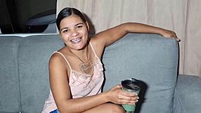 Brunette Amateur Gets Intense Anal Assfucking Late Night