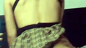 The innocent petite Mexican girl feels intense pleasure during anal.