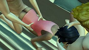 Why is trisal fucking her sister's friend in this alien monster hentai threesome?