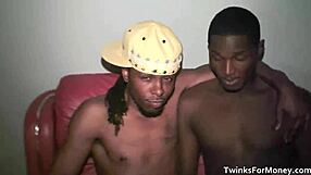 Steamy gay blowjob with african thugs 😏