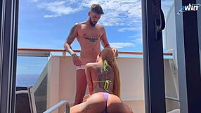 End of year cruise with redheaded girlfriend on boat