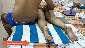 Hot and steamy massage with Indian hunk for amateur couple