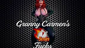 Goth granny surprises with double orgasm during missionary fucking, fat and bbw