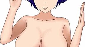 Detailed hentai speed painting of beautiful Japanese babe with big tits and small waist
