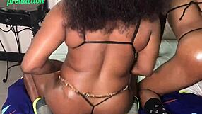 energetic dancer twerking on stage with friends