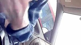 Giving morning blowjob to my buddy in car, sloppy and deep