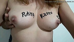 Amateur tempts with perky nipples and inviting tits