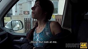 Road trip adventure where the loser watches his latina wife get clothes ripped and fucked in the car.