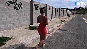 Blonde Flashes Big Ass at Market, Gets Caught