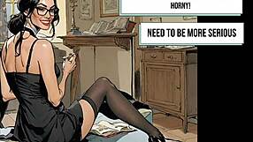 Cartoon nun Megan teases stepbrother with her sexy feet