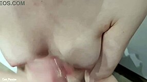 Hot Bathroom Handjob With Huge Cum On Titties Pov