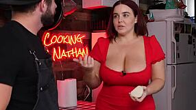 Always Horny In The Kitchen With Big Tits On Display