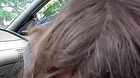 Giving morning blowjob to my buddy in car, sloppy and deep