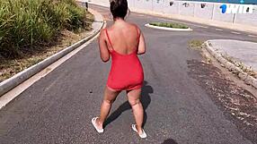 Blonde Flashes Big Ass at Market, Gets Caught