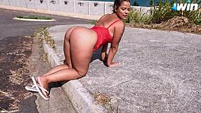 Blonde Flashes Big Ass at Market, Gets Caught