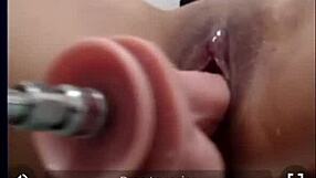 Nadya filipina rides fuck machine with multiple squirts