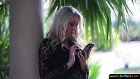 saucy blonde gets down and dirty at the office with style