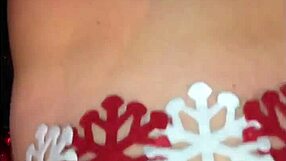 Big tits and rough sex in winter costume fetish scene