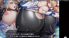 În Taimanin RPGX Ragnarok partea 2, eroina spune: ia-ți sânii mei mari și pula monstrului