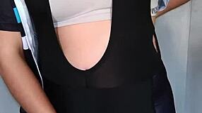 Watch This Brunette Spin Class Babe Heat Up Her Tight Pussy!