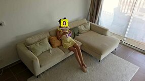 Cheating husband bangs young babysitter for sweet candy