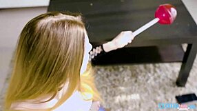 i'm petite blonde showing off blowjob with reislin and tom red