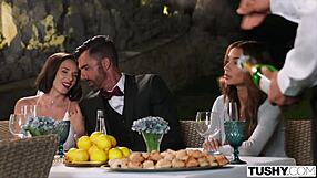 Tushy bride eve experiences first anal at hotel vixen with deepthroat and fingering