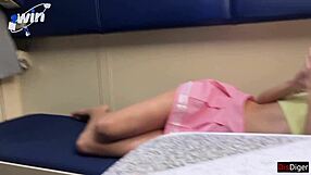 Cute 18-Year-Old Girl Loses Pussy in Card Game on Public Train