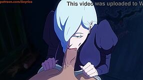 Mei Mei delivers an incredible blowjob to a lucky guy in public