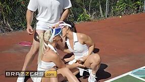 phoenix marie & kelsi monroe fight over tennis coach’s cock