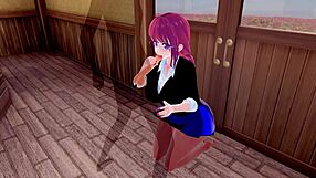 3D Cartoon Girl, Cum On Those Big Tits And Glasses?