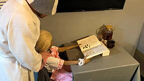 Horny man bangs silicone sex doll ignoring her book