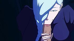 Mei Mei delivers an incredible blowjob to a lucky guy in public