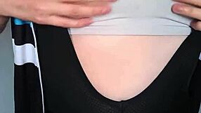 Watch This Brunette Spin Class Babe Heat Up Her Tight Pussy!