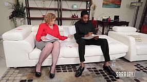 big titty milf sara jay teases isiah maxwell's monster cock