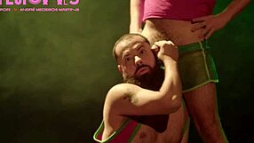 Detailed Golden Shower Fetish Show in Gay Theater Club with Older Men Part 3