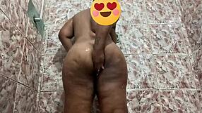 This sexy girl is shaking her big ass in the shower so nicely