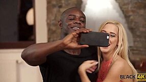 Black friend drills teen Nesty's trimmed pussy