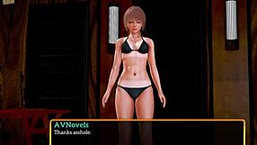 in my new family, the blonde milf with big tits and ass explores hentai adventures with redhead and small tits characters in cartoon game