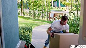 Milfy hot teacher Lexi dives into muff, blows, fucks, and cums on tits of her former student in cowgirl and spooning