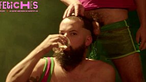 Detailed Golden Shower Fetish Show in Gay Theater Club with Older Men Part 3