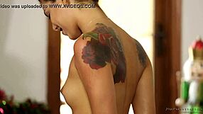 Gina Valentina gives a special Christmas massage with oil
