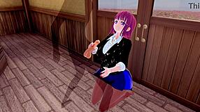 3D Cartoon Girl, Cum On Those Big Tits And Glasses?